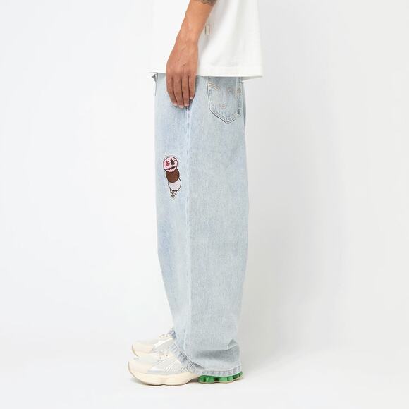 Ice cream Running Puppy Patch Triple Scoop baggy Jeans Heavy Wash Blue size 30 - Picture 2 of 16